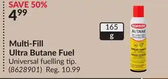 Princess Auto Multi-Fill Ultra Butane Fuel offer