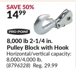 Princess Auto 8,000 lb 2-1/4 in. Pulley Block with Hook offer