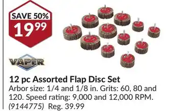 Princess Auto 12 pc Assorted Flap Disc Set offer