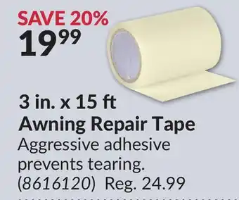 Princess Auto 3 in. x 15 ft Awning Repair Tape offer