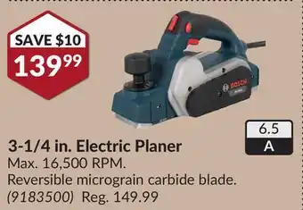 Princess Auto 3-1/4 in. Electric Planer offer