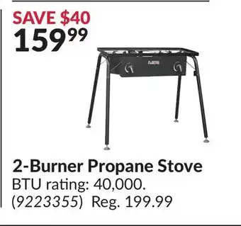 Princess Auto 2-Burner Propane Stove offer