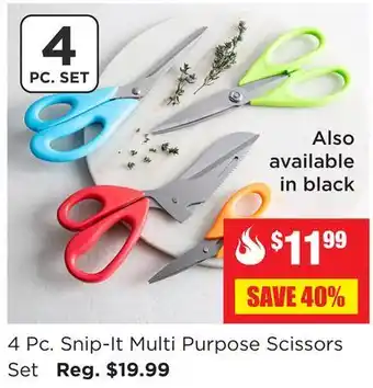 Kitchen Stuff Plus 4 Pc. Snip-It Multi Purpose Scissors Set offer