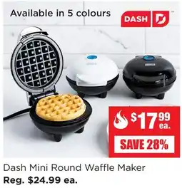 Kitchen Stuff Plus Dash Mini Round Waffle Maker offer