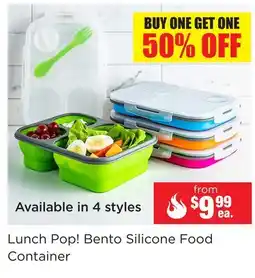 Kitchen Stuff Plus Pop! Bento Silicone Food Container offer
