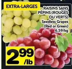 Supermarché PA Seedless Grapes (Red or Green) offer