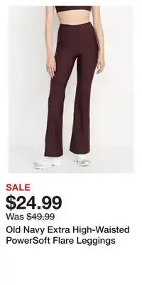 Old Navy Old Navy Extra High-Waisted PowerSoft Flare Leggings offer