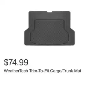 Costco WeatherTech Trim-To-Fit Cargo/Trunk Mat offer