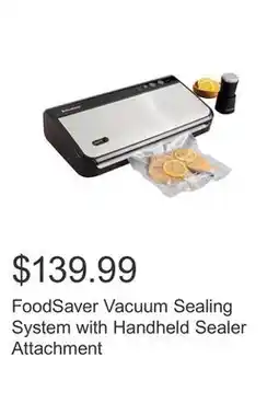 Costco FoodSaver Vacuum Sealing System with Handheld Sealer Attachment offer