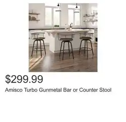 Costco Amisco Turbo Gunmetal Bar or Counter Stool offer