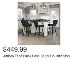 Costco Amisco Thea Black Base Bar or Counter Stool offer