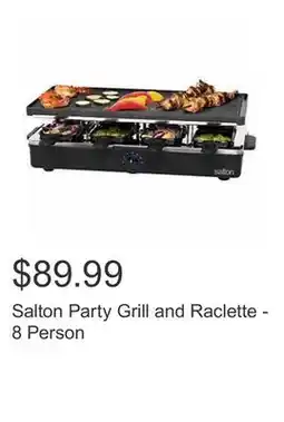 Costco Salton Party Grill and Raclette - 8 Person offer