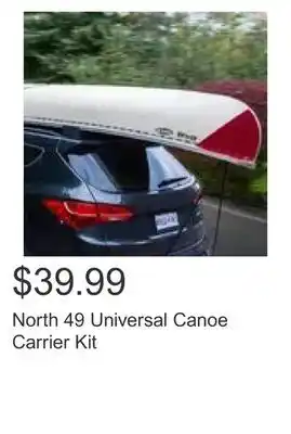 Costco North 49 Universal Canoe Carrier Kit offer
