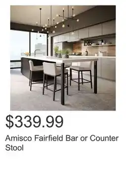 Costco Amisco Fairfield Bar or Counter Stool offer