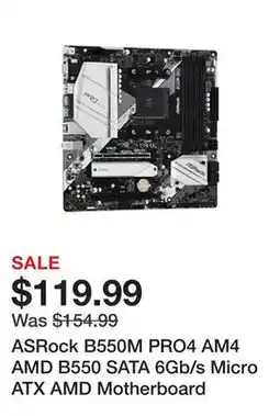 Newegg ASRock B550M PRO4 AM4 AMD B550 SATA 6Gb/s Micro ATX AMD Motherboard offer