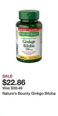 Well Nature's Bounty Ginkgo Biloba offer