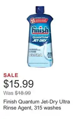 Costco Finish Quantum Jet-Dry Ultra Rinse Agent, 315 washes offer
