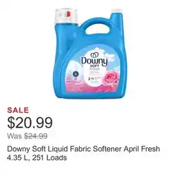 Costco Downy Soft Liquid Fabric Softener April Fresh 4.35 L, 251 Loads offer