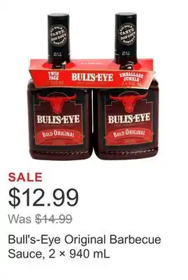 Costco Bull's-Eye Original Barbecue Sauce, 2 × 940 mL offer