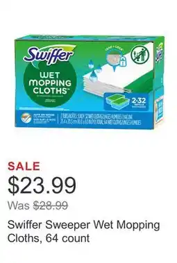 Costco Swiffer Sweeper Wet Mopping Cloths, 64 count offer