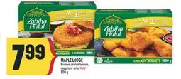 Marché Adonis MAPLE LODGE Breaded chicken burgers, nuggets or strips Halal offer