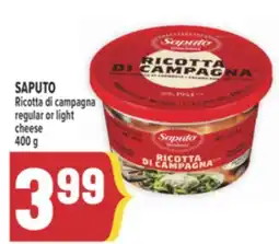 Marché Adonis SAPUTO Ricotta di campagna regular or light cheese offer
