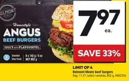 Giant Tiger Belmont Meats beef burgers offer