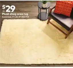 Giant Tiger Plush shag area rug offer