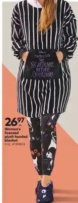 Giant Tiger Women's licensed plush hooded blanket offer