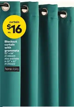 Giant Tiger Home Styles Blackout curtain with Grommets offer