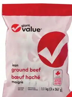 Giant Tiger Giant Value lean ground beef offer
