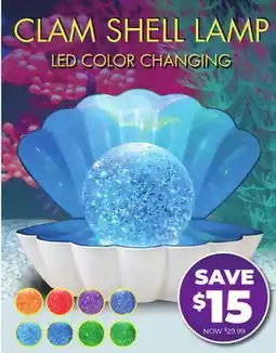 Showcase Clam Shell Lamp LED Color Changing offer