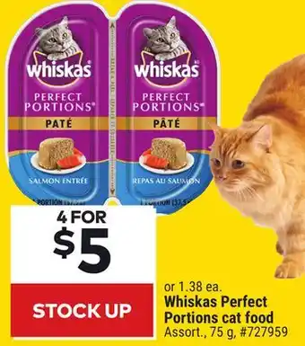 Giant Tiger Whiskas Perfect Portions cat food offer