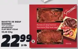 IGA TOP GOURMET MARINATED FLAP MEAT STEAK offer