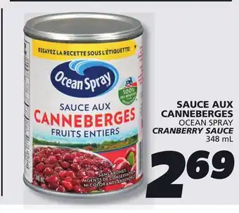 IGA OCEAN SPRAY CRANBERRY SAUCE offer