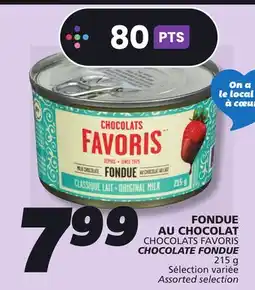 IGA CHOCOLATS FAVORIS CHOCOLATE FONDUE offer