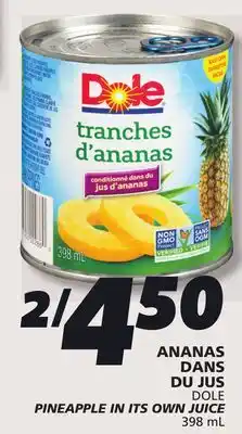 IGA DOLE PINEAPPLE IN ITS OWN JUICE offer