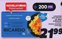 IGA RICARDO FROZEN SEAFOOD LASAGNA offer