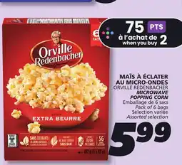 IGA ORVILLE REDENBACHER MICROWAVE POPPING CORN offer