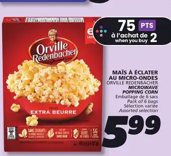 IGA ORVILLE REDENBACHER MICROWAVE POPPING CORN offer