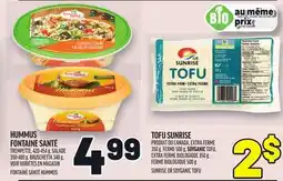 Metro HUMMUS FONTAINE SANTÉ | FONTAINE SANTÉ HUMMUS offer