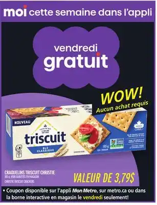 Metro CRAQUELINS TRISCUIT CHRISTIE | CHRISTIE TRISCUIT CRACKERS offer