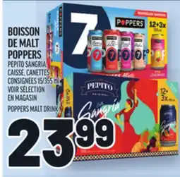 Metro BOISSON DE MALT POPPERS | POPPERS MALT DRINK offer