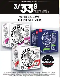 Metro WHITE CLAW HARD SELTZER offer