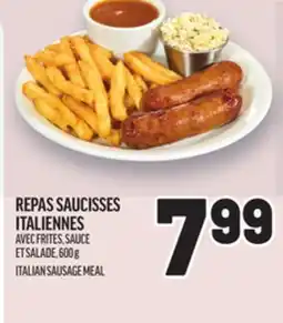 Metro REPAS SAUCISSES ITALIENNES | ITALIAN SAUSAGE MEAL offer