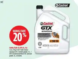Canadian Tire Castrol GTX Conventional Motor Oil offer