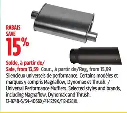 Canadian Tire Magnaflow Universal Performance Mufflers offer