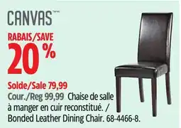 Canadian Tire CANVAS Bonded Leather Dining Chair offer
