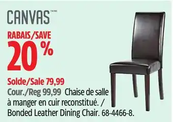 Canadian Tire CANVAS Bonded Leather Dining Chair offer