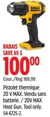 Canadian Tire DEWALT 20V MAX Heat Gun offer
